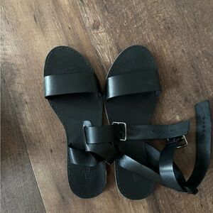 Black Madewell Leather Sandals